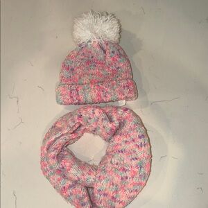 Colorful Knit Beanie and Scarf Set